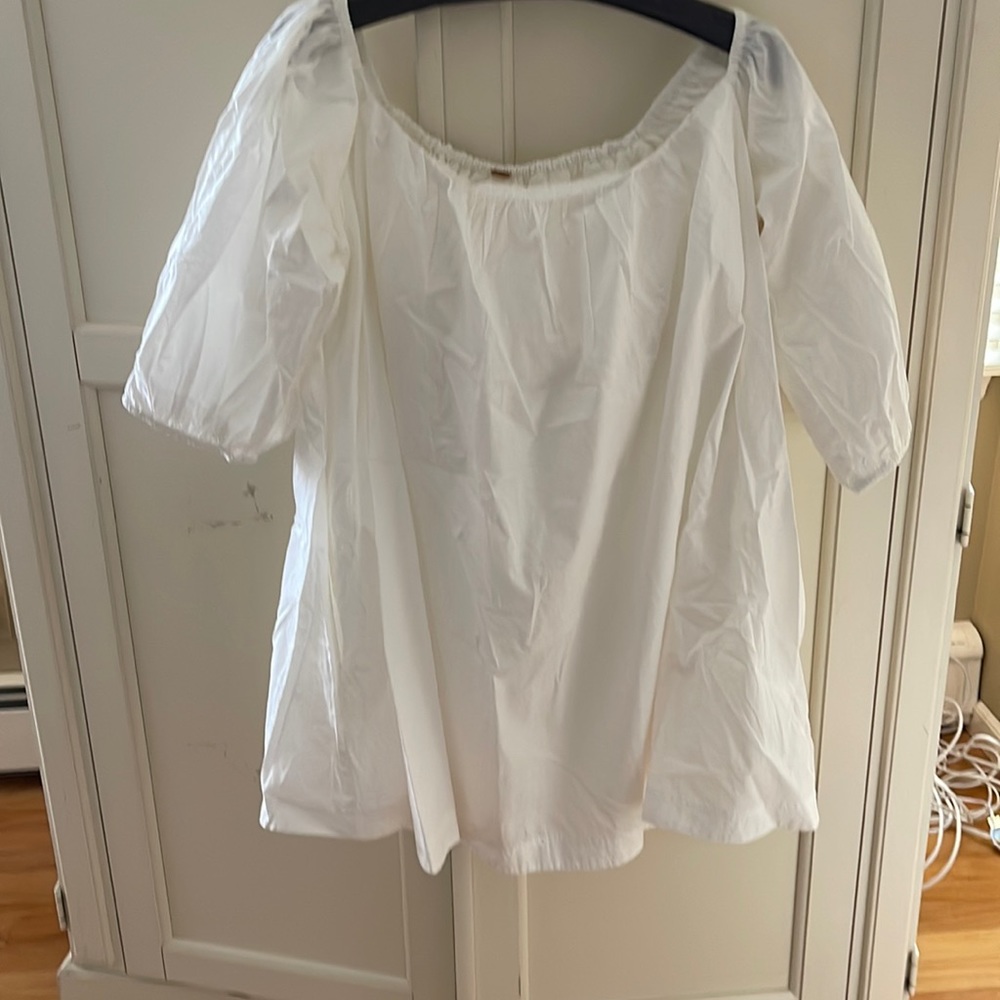 Free people off shoulder mini dress with built in bra